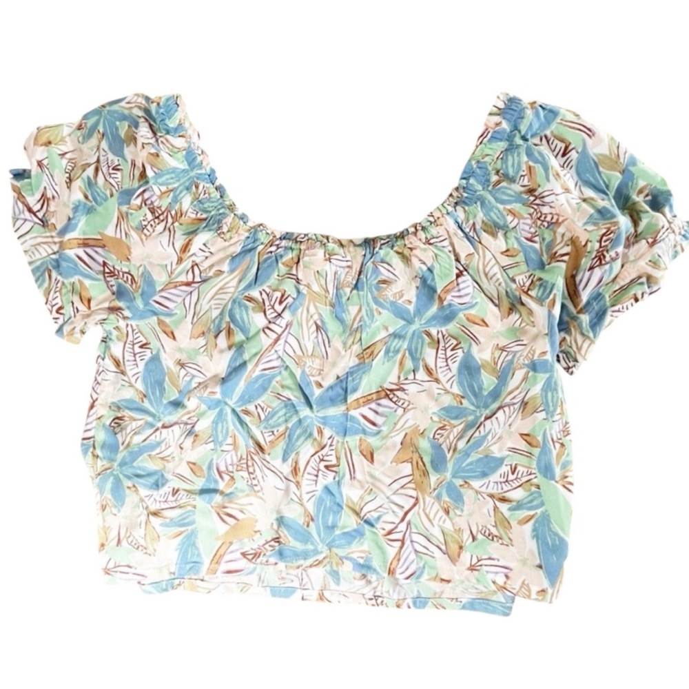 Roxy Too Floral Multicolor off shoulder Cropped